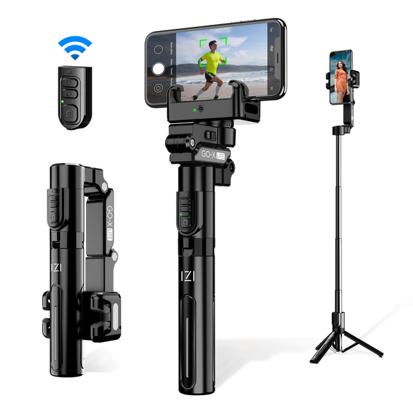 IZI GO X Lite Smartphone Gimbal Stabilizer with Built in Extendable Telescopic Rod | AI Tracking & Remote Control | 6H Battery | 310g Payload hover view